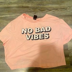 No Bad Vibes Crop Tee